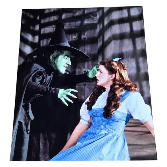 Wizard Of Oz - Dorothy (J. Garland) & Wicked Witch (M. Hamilton) Reprint Photo - Picture 1 of 2